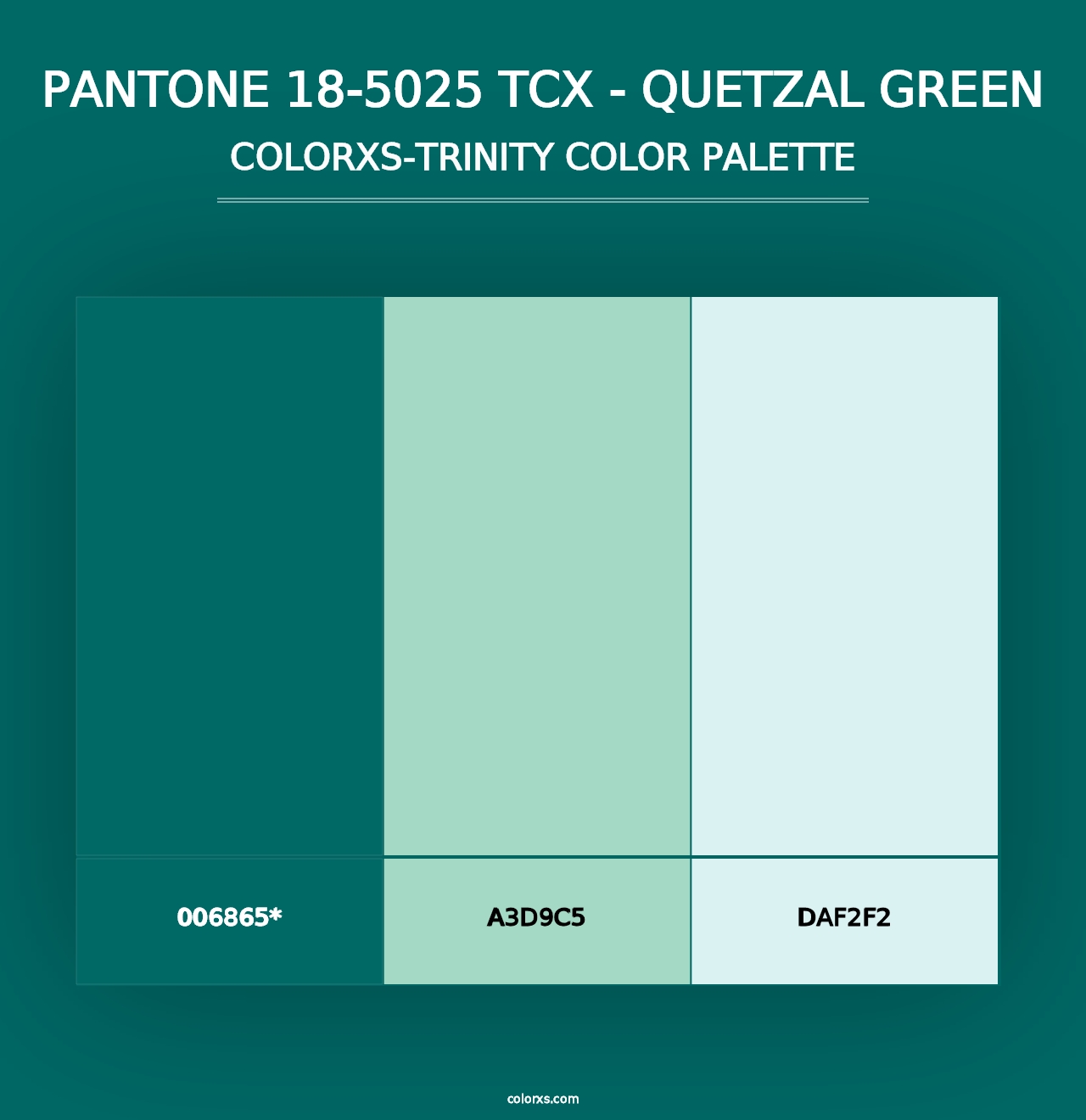 PANTONE 18-5025 TCX - Quetzal Green - Colorxs Trinity Palette