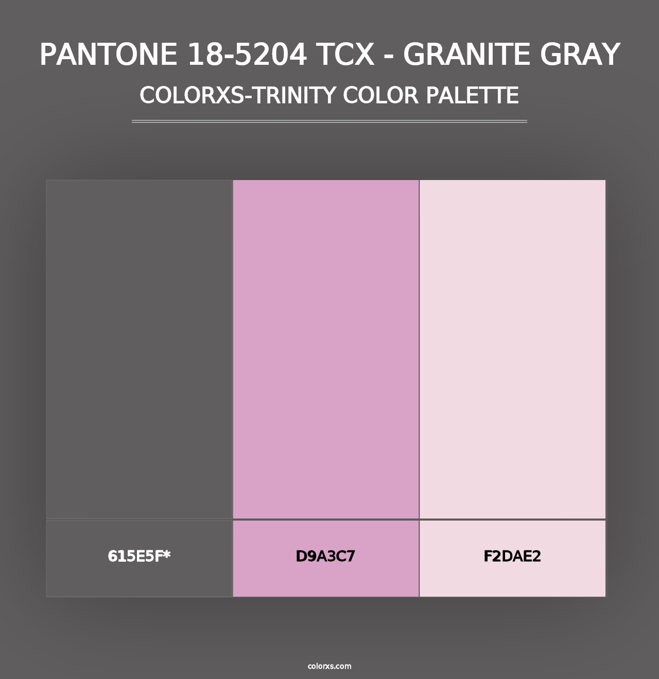 PANTONE 18-5204 TCX - Granite Gray - Colorxs Trinity Palette