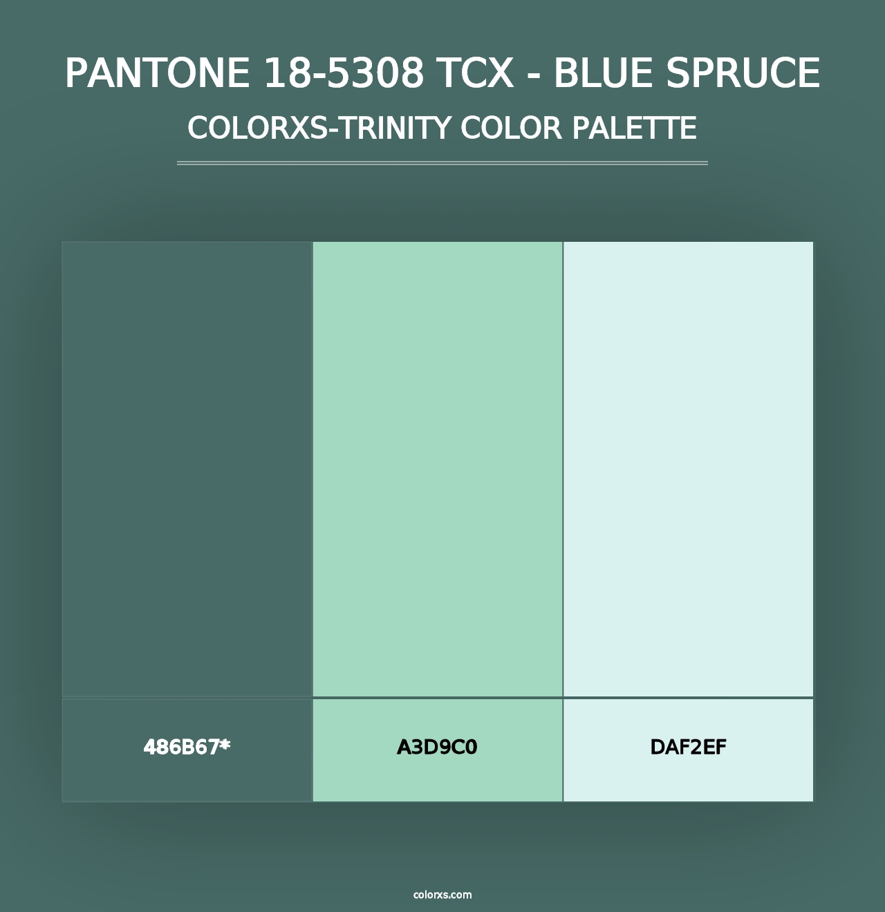 PANTONE 18-5308 TCX - Blue Spruce - Colorxs Trinity Palette