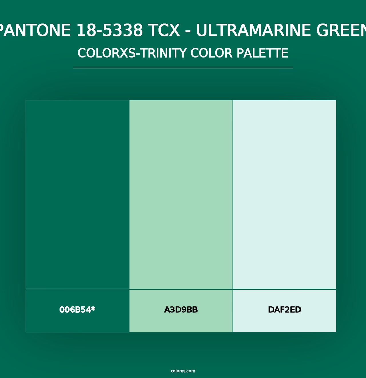 PANTONE 18-5338 TCX - Ultramarine Green - Colorxs Trinity Palette