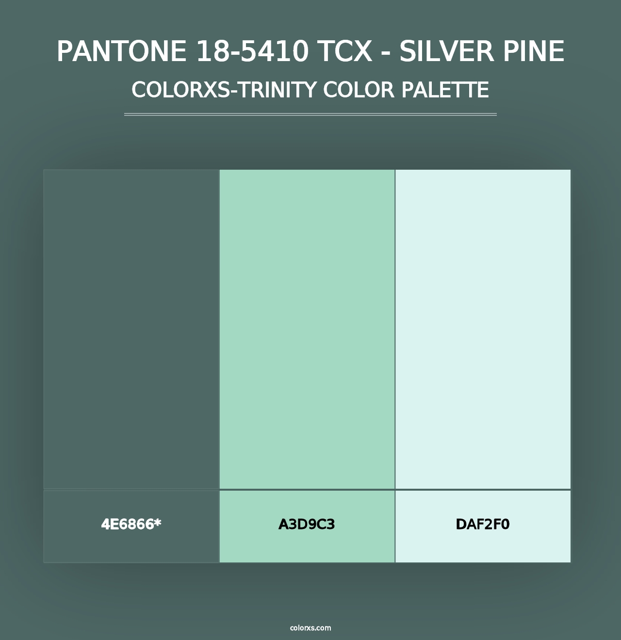 PANTONE 18-5410 TCX - Silver Pine - Colorxs Trinity Palette