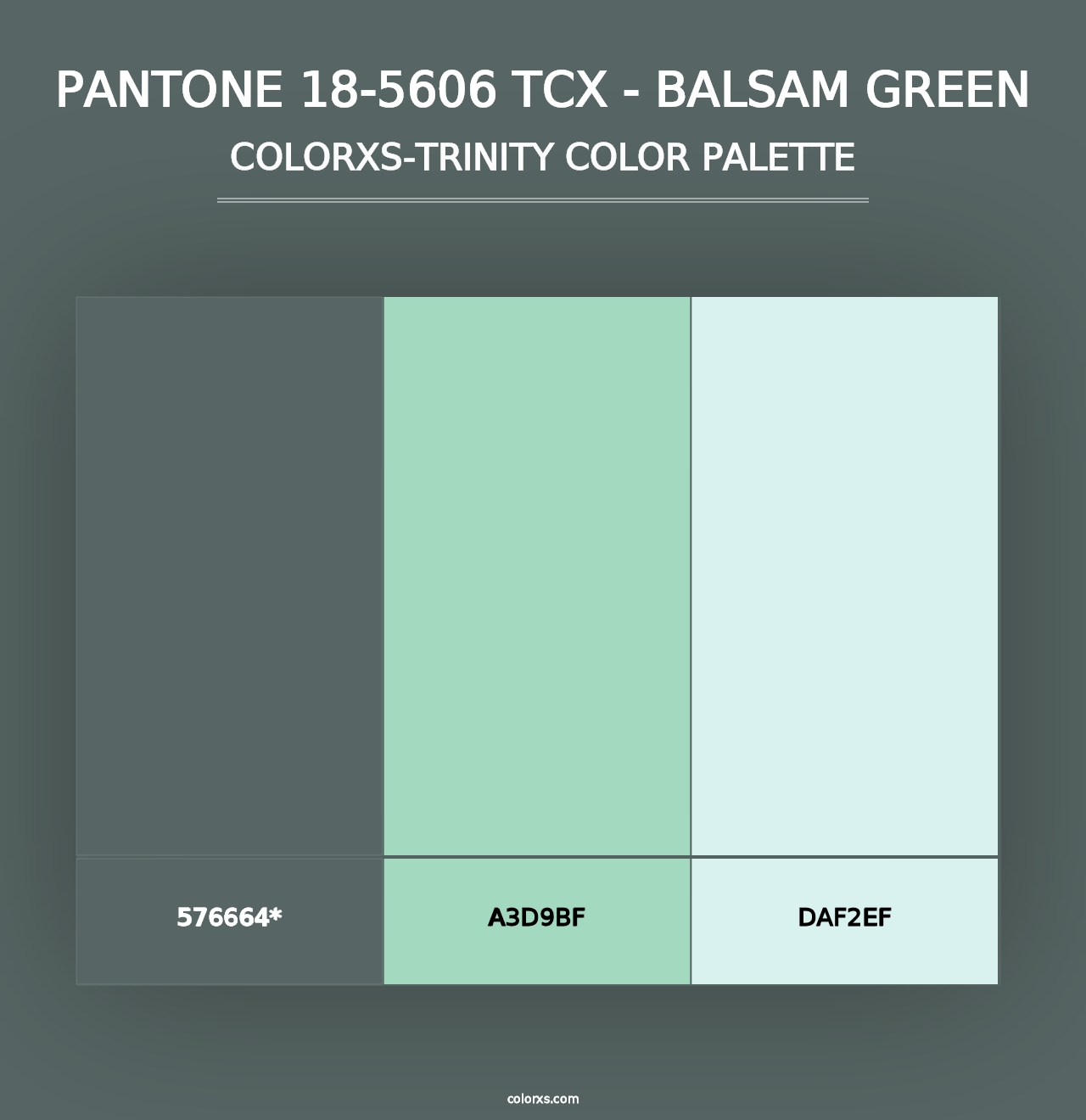 PANTONE 18-5606 TCX - Balsam Green - Colorxs Trinity Palette