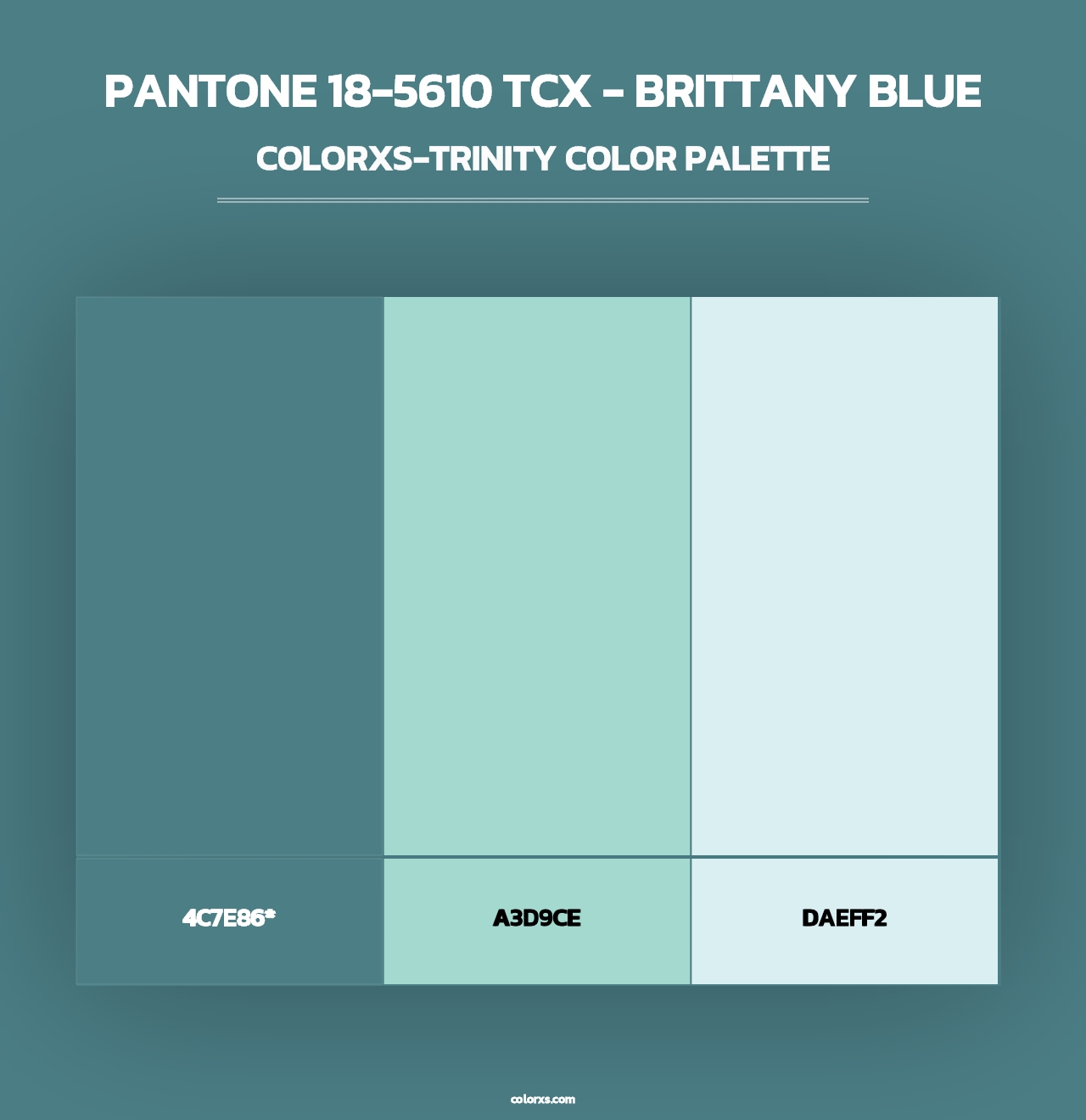 PANTONE 18-5610 TCX - Brittany Blue - Colorxs Trinity Palette