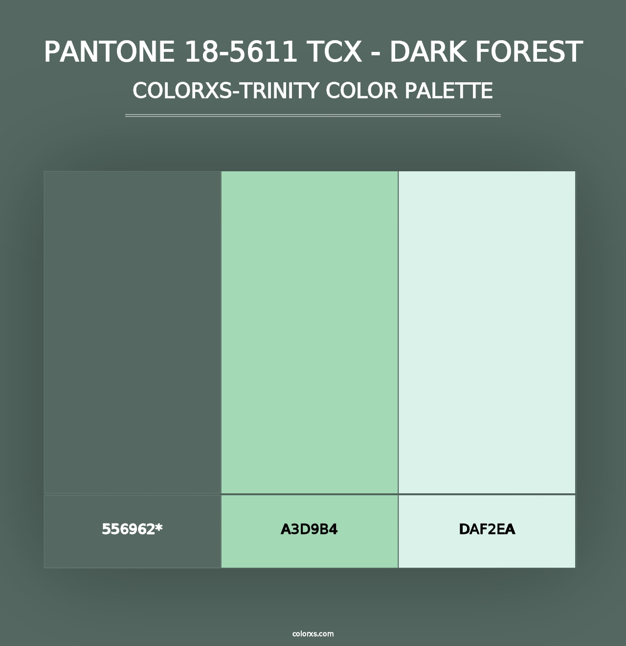 PANTONE 18-5611 TCX - Dark Forest - Colorxs Trinity Palette