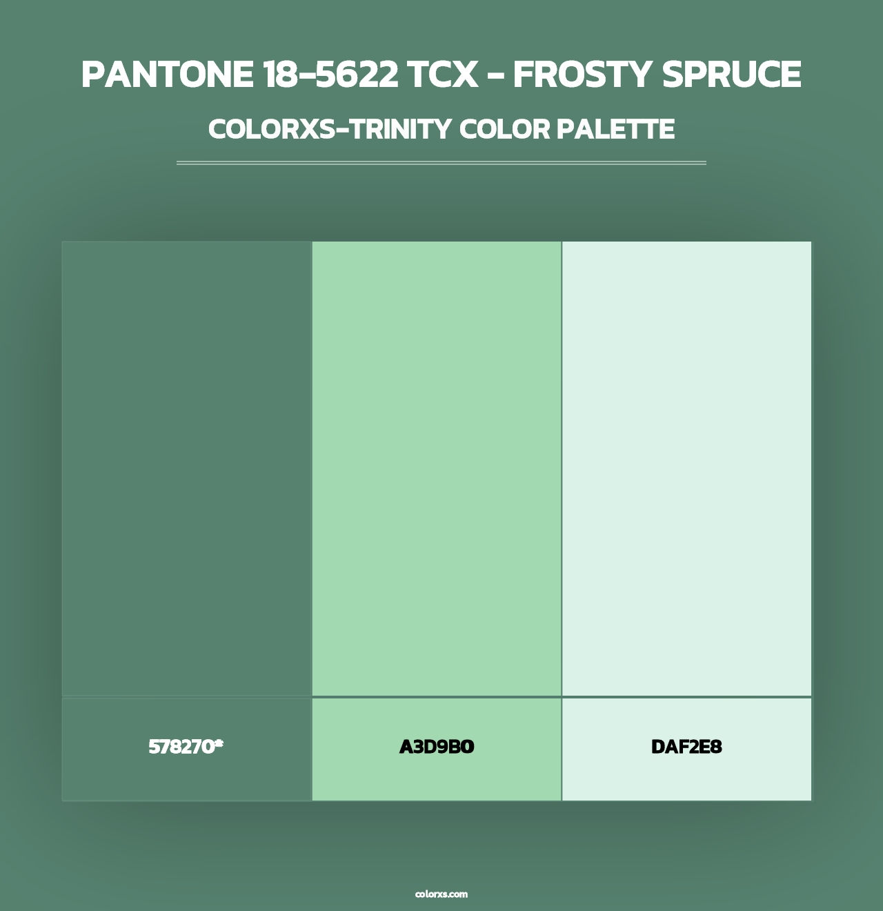 PANTONE 18-5622 TCX - Frosty Spruce - Colorxs Trinity Palette