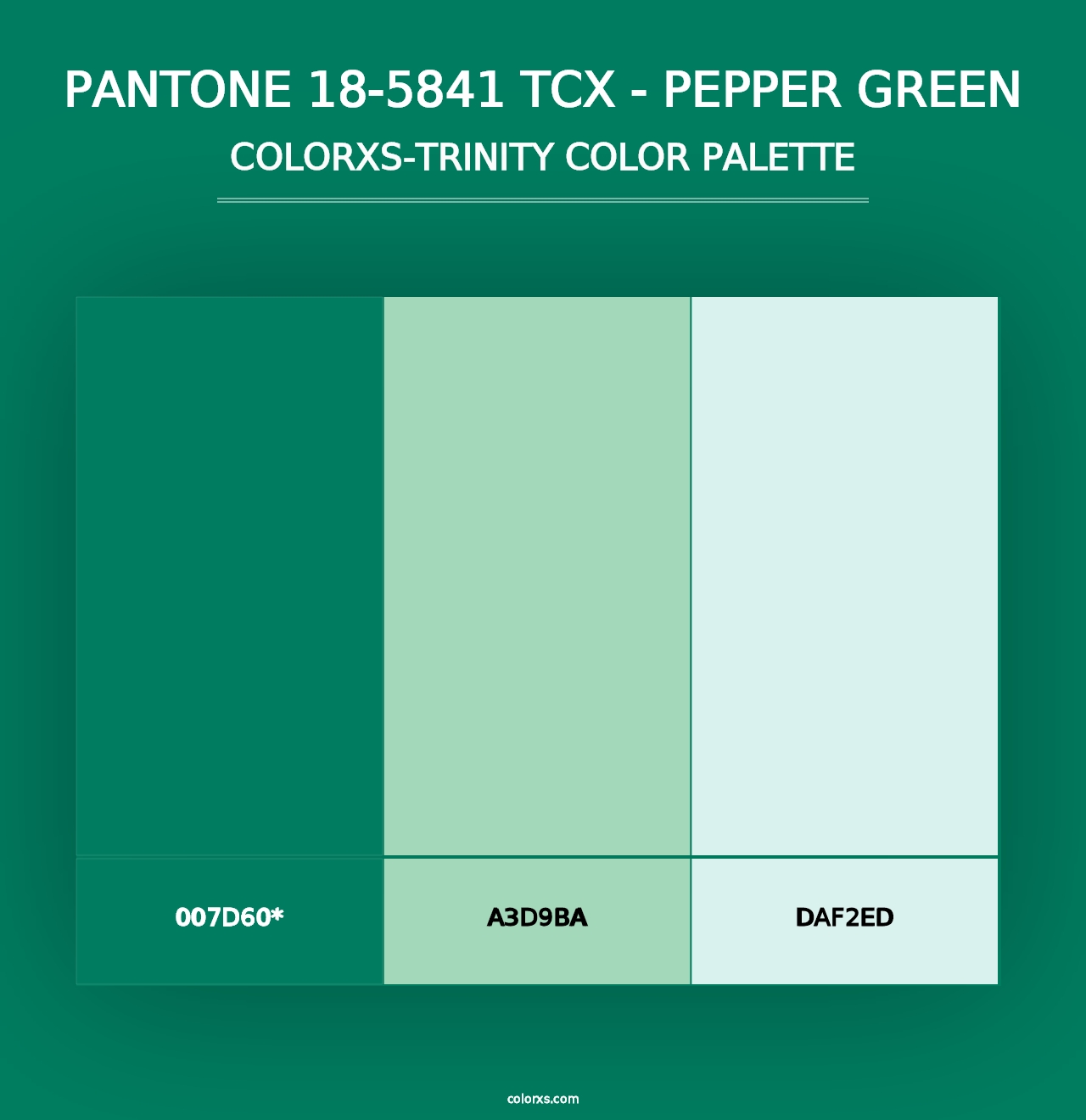 PANTONE 18-5841 TCX - Pepper Green - Colorxs Trinity Palette