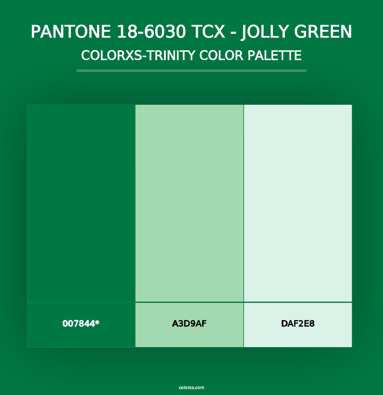 PANTONE 18-6030 TCX - Jolly Green - Colorxs Trinity Palette