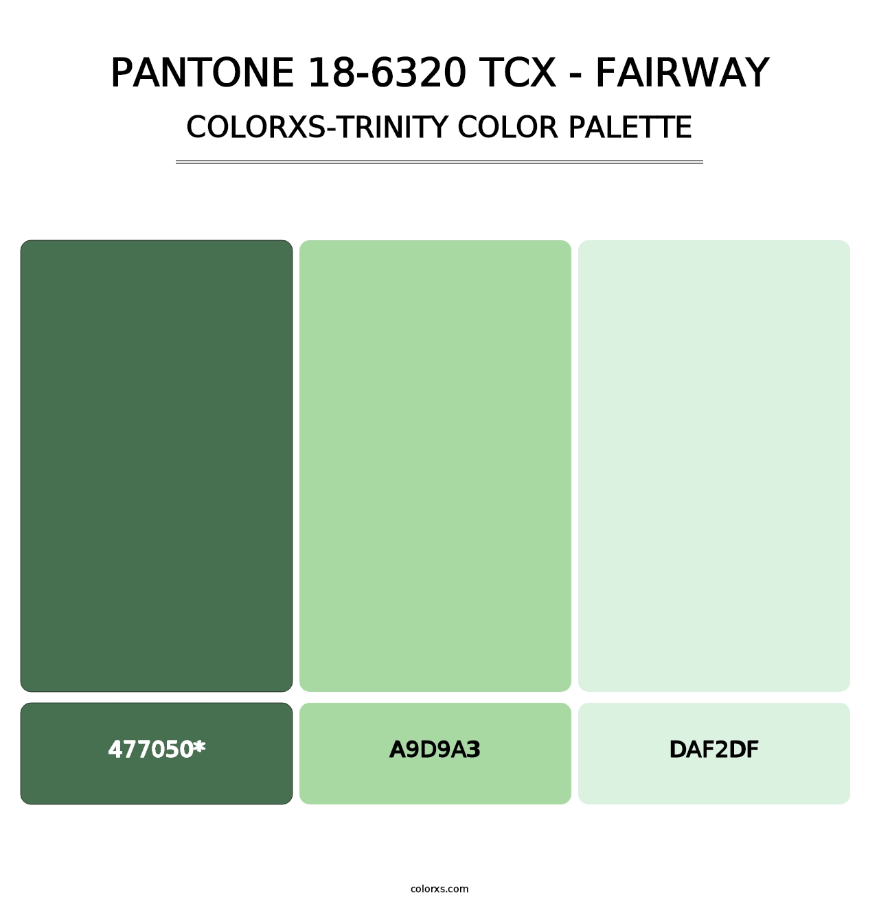 PANTONE 18-6320 TCX - Fairway - Colorxs Trinity Palette