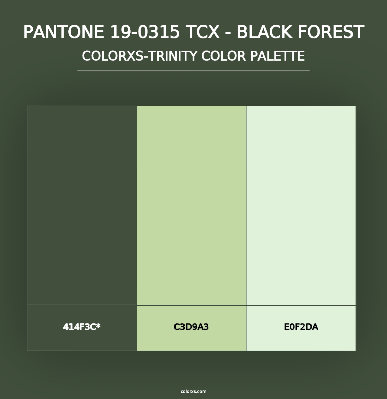 PANTONE 19-0315 TCX - Black Forest - Colorxs Trinity Palette