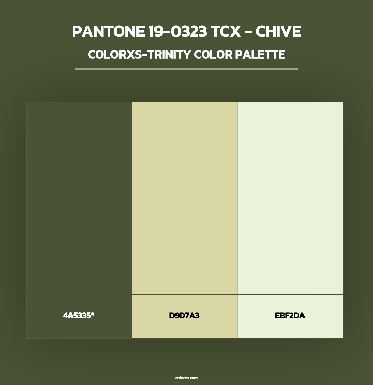 PANTONE 19-0323 TCX - Chive - Colorxs Trinity Palette