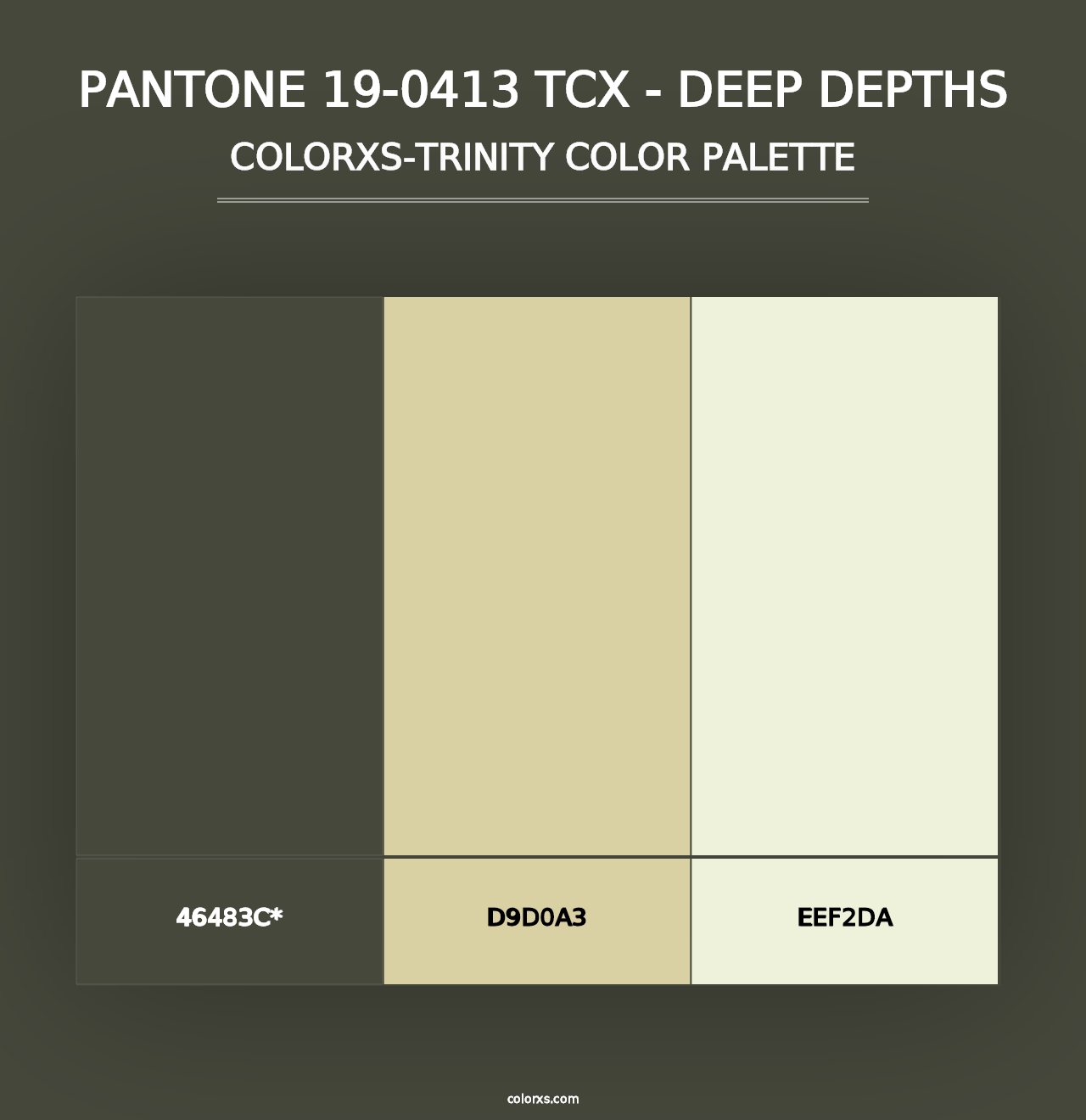 PANTONE 19-0413 TCX - Deep Depths - Colorxs Trinity Palette