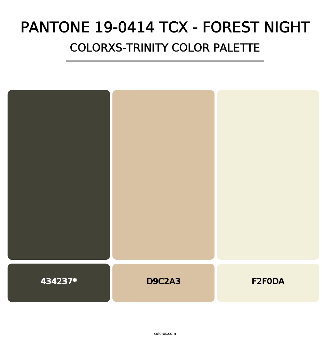 PANTONE 19-0414 TCX - Forest Night - Colorxs Trinity Palette