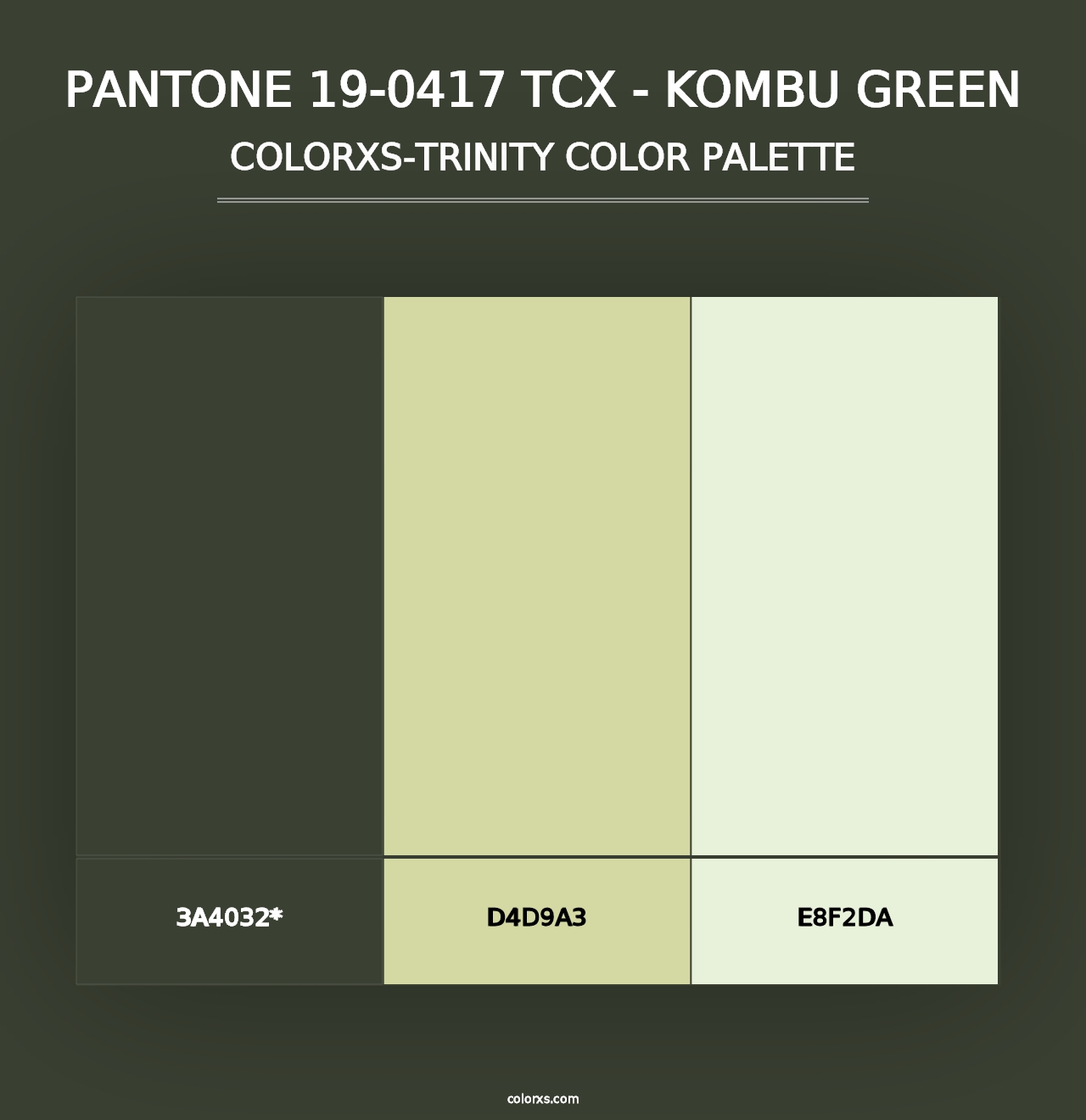 PANTONE 19-0417 TCX - Kombu Green - Colorxs Trinity Palette