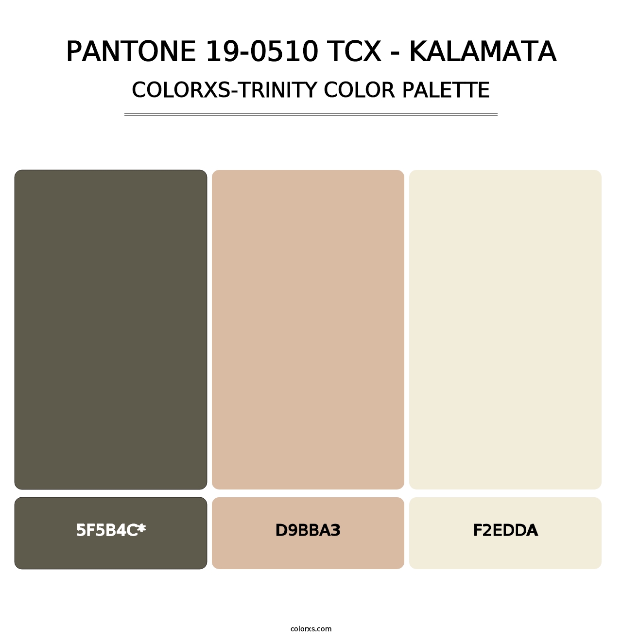 PANTONE 19-0510 TCX - Kalamata - Colorxs Trinity Palette