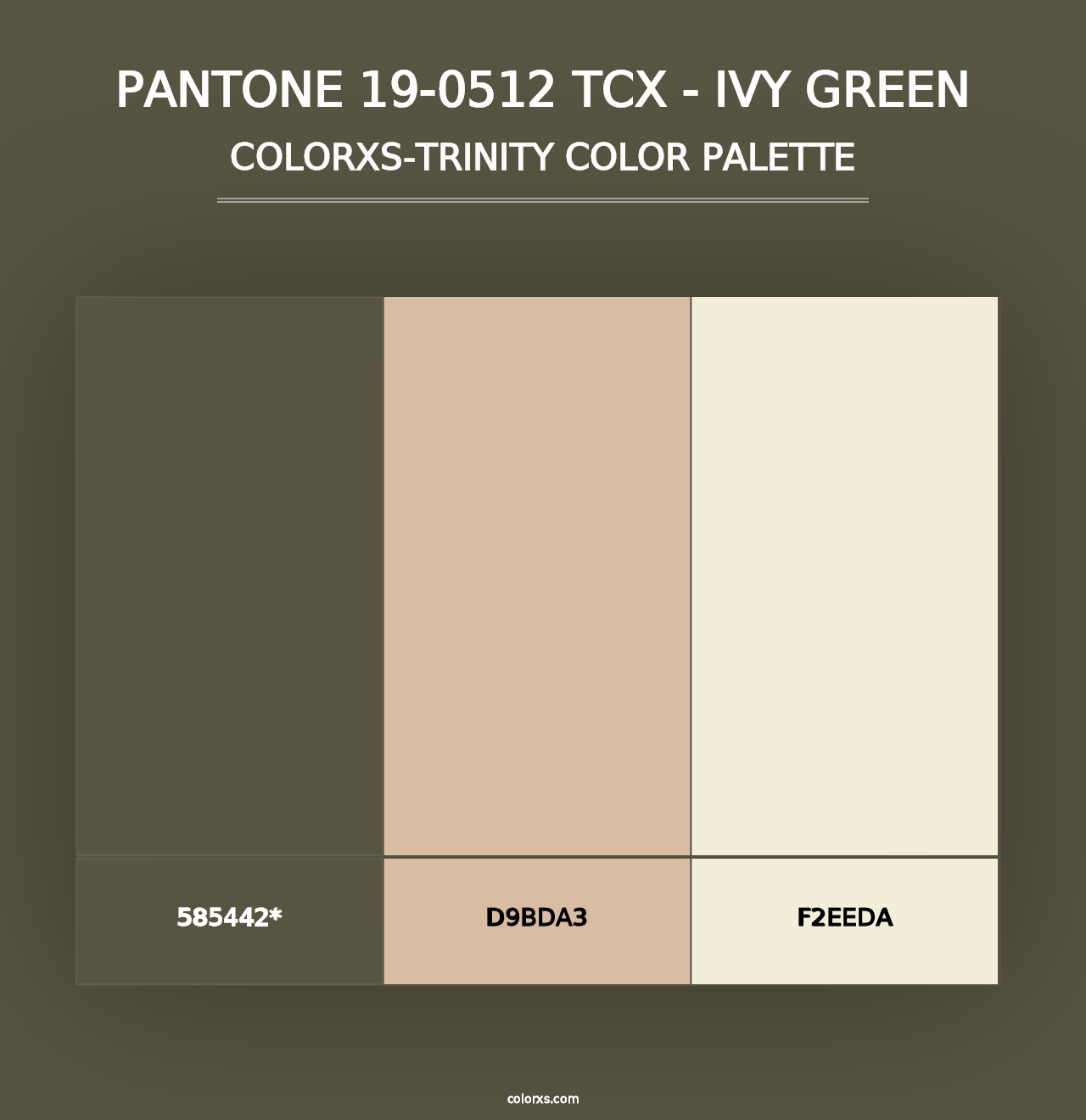 PANTONE 19-0512 TCX - Ivy Green - Colorxs Trinity Palette