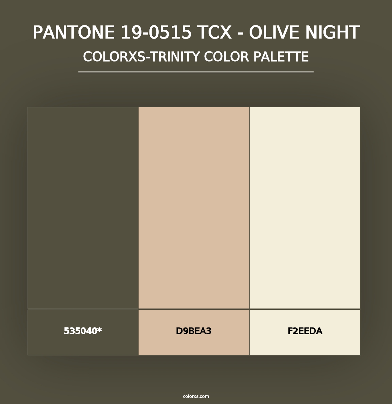 PANTONE 19-0515 TCX - Olive Night - Colorxs Trinity Palette