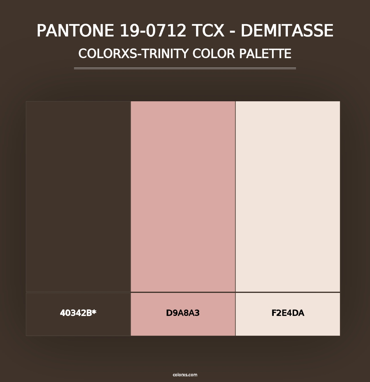 PANTONE 19-0712 TCX - Demitasse - Colorxs Trinity Palette