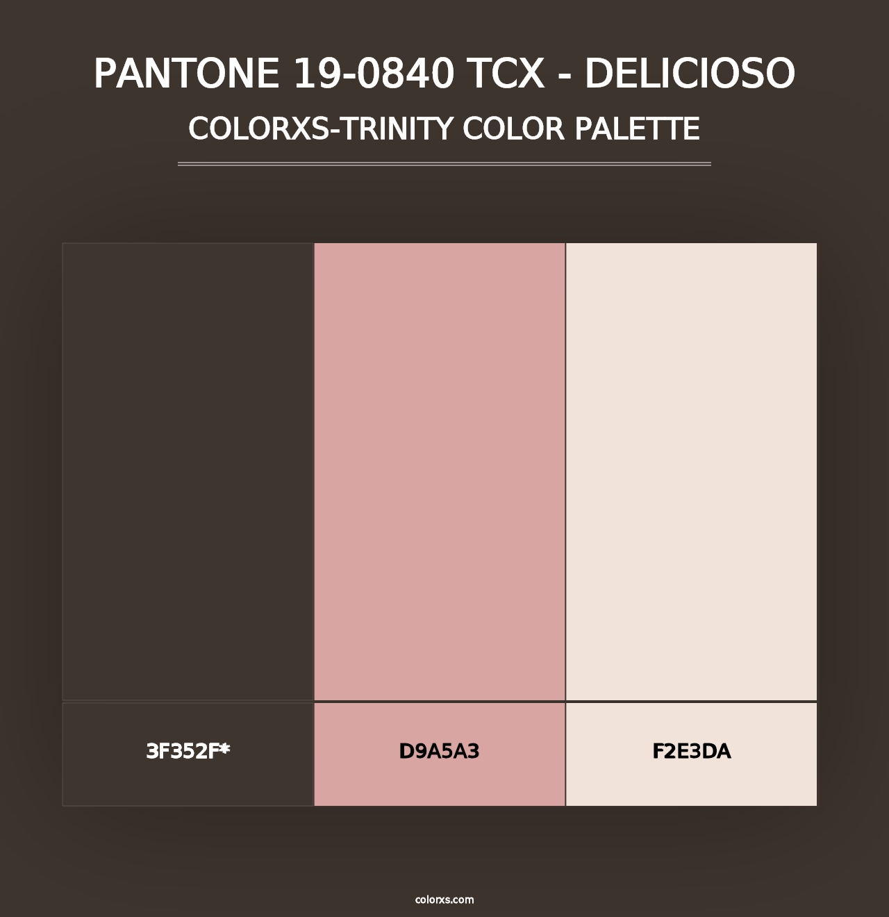 PANTONE 19-0840 TCX - Delicioso - Colorxs Trinity Palette