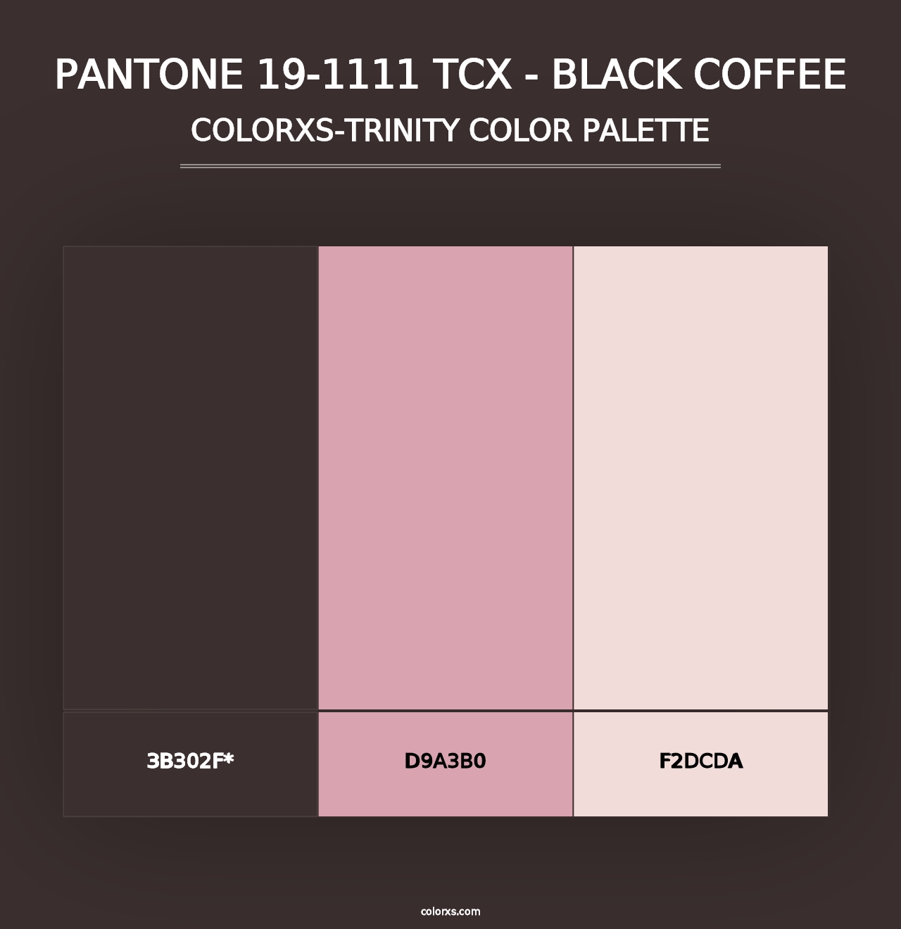 PANTONE 19-1111 TCX - Black Coffee - Colorxs Trinity Palette