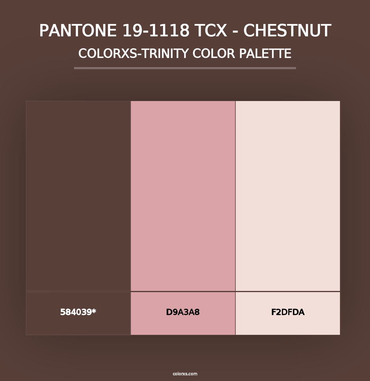 PANTONE 19-1118 TCX - Chestnut - Colorxs Trinity Palette