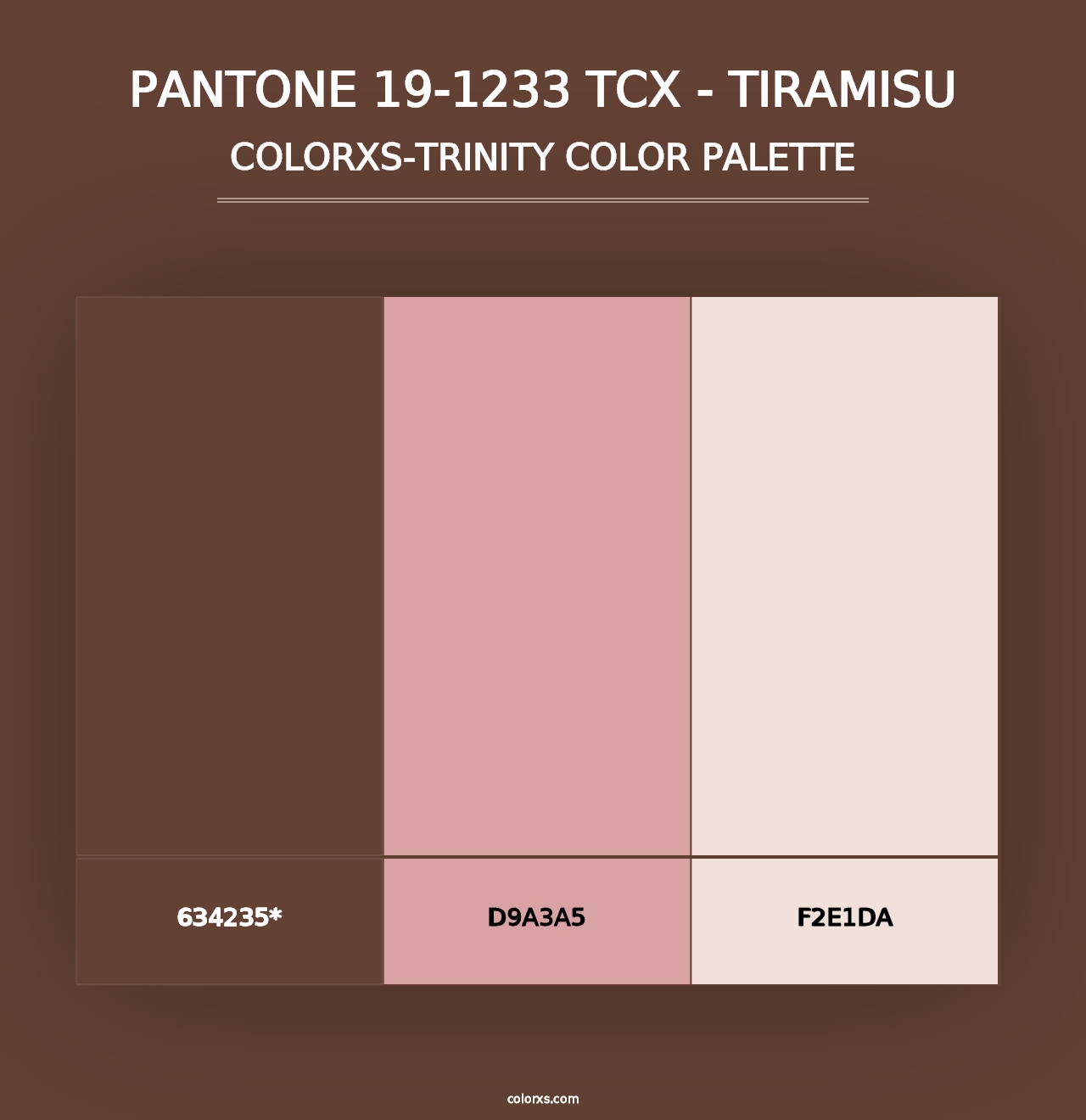 PANTONE 19-1233 TCX - Tiramisu - Colorxs Trinity Palette