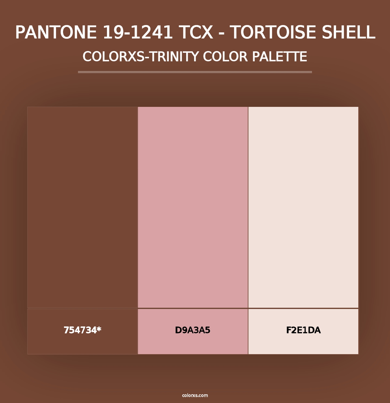 PANTONE 19-1241 TCX - Tortoise Shell - Colorxs Trinity Palette