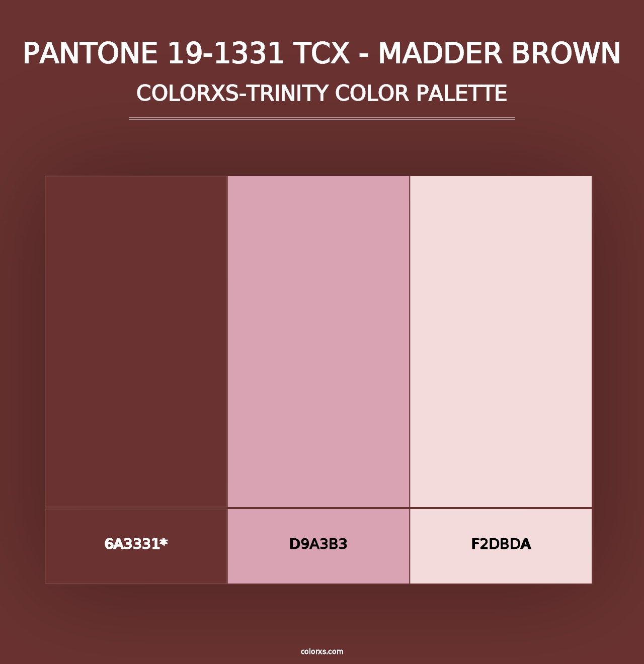 PANTONE 19-1331 TCX - Madder Brown - Colorxs Trinity Palette