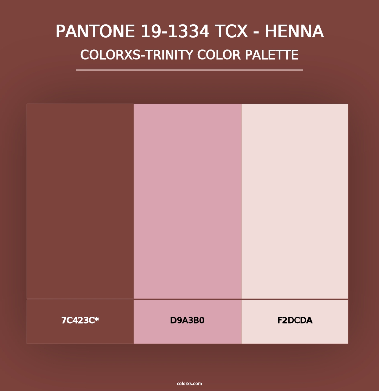 PANTONE 19-1334 TCX - Henna - Colorxs Trinity Palette