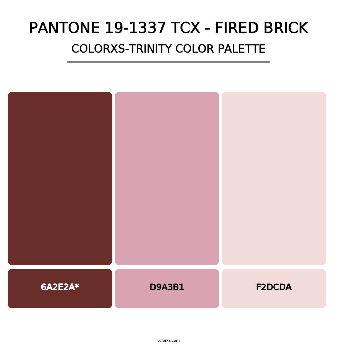 PANTONE 19-1337 TCX - Fired Brick - Colorxs Trinity Palette