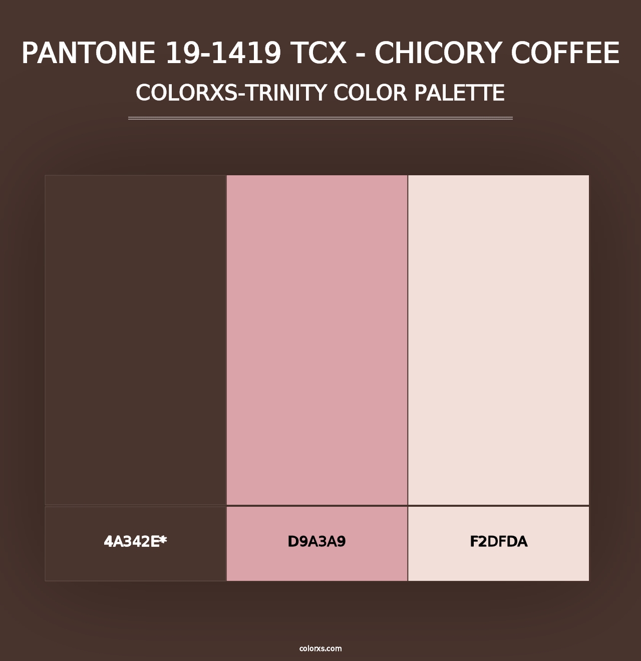 PANTONE 19-1419 TCX - Chicory Coffee - Colorxs Trinity Palette