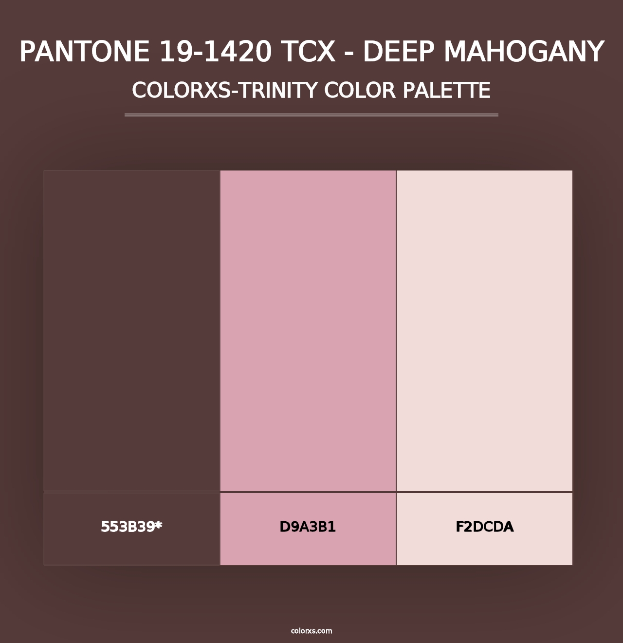 PANTONE 19-1420 TCX - Deep Mahogany - Colorxs Trinity Palette