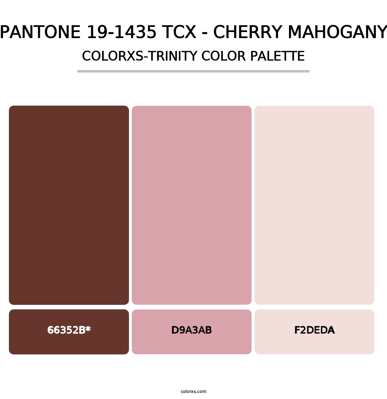 PANTONE 19-1435 TCX - Cherry Mahogany - Colorxs Trinity Palette