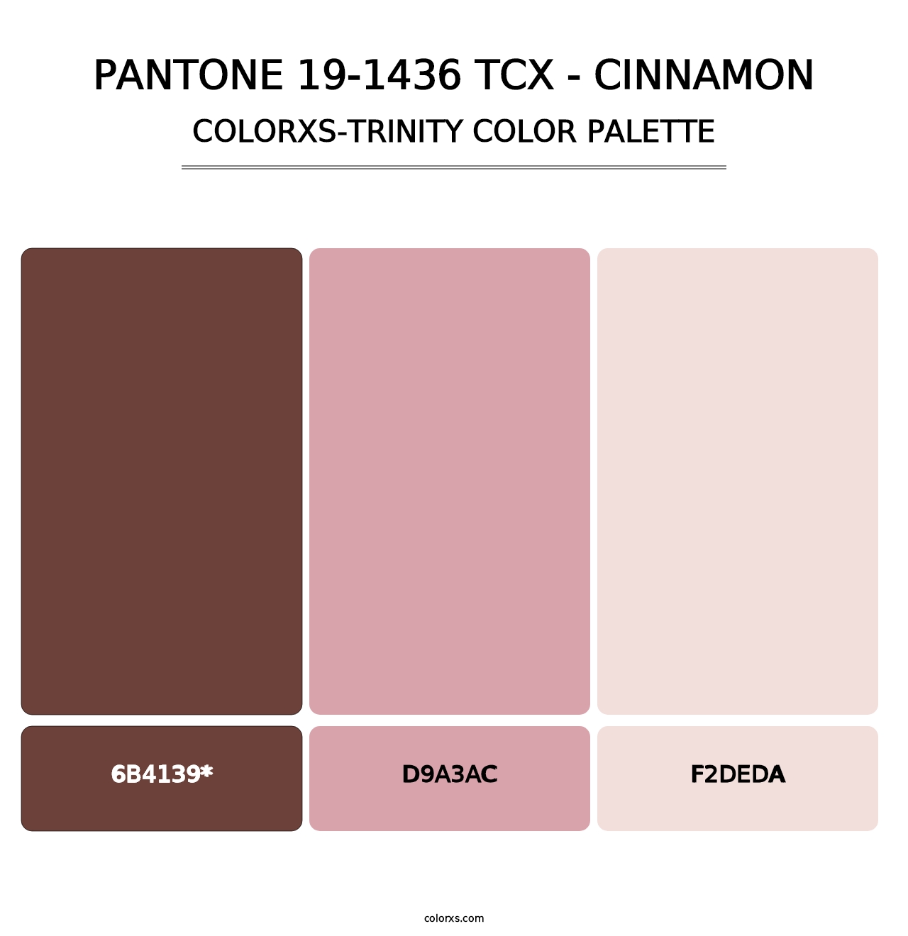 PANTONE 19-1436 TCX - Cinnamon - Colorxs Trinity Palette