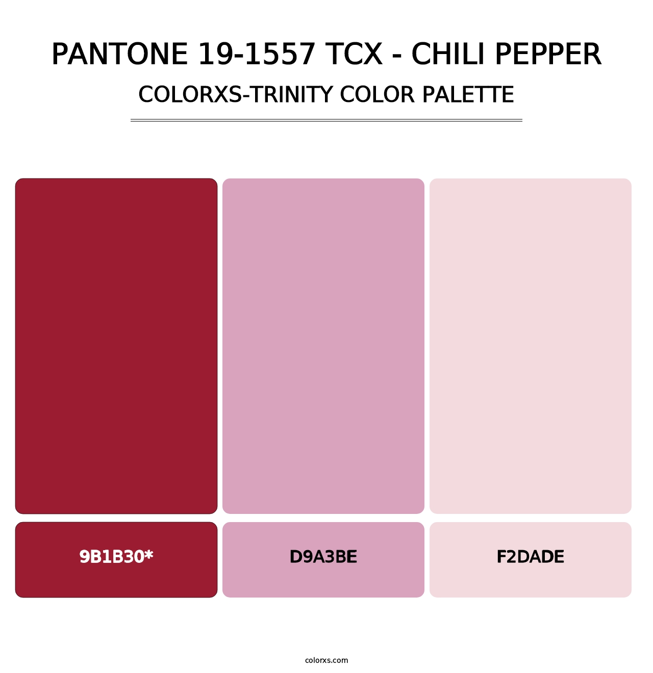 PANTONE 19-1557 TCX - Chili Pepper - Colorxs Trinity Palette