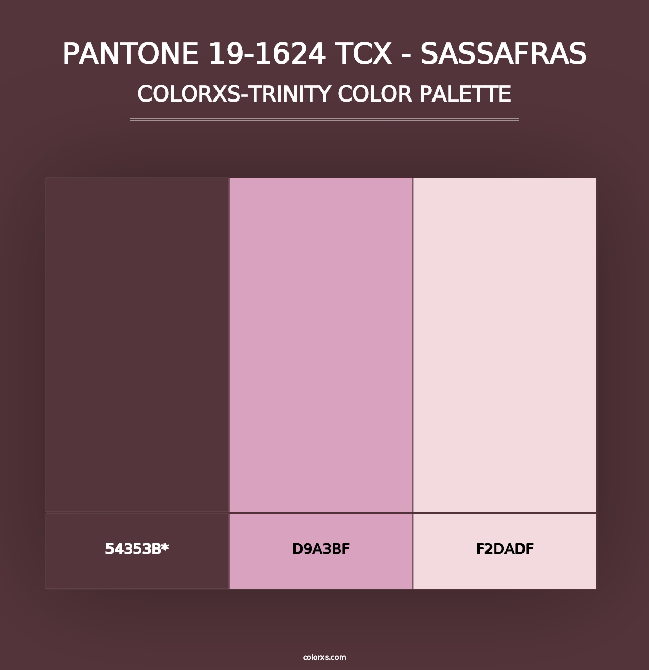 PANTONE 19-1624 TCX - Sassafras - Colorxs Trinity Palette