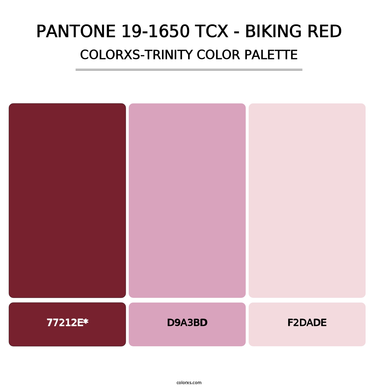 PANTONE 19-1650 TCX - Biking Red - Colorxs Trinity Palette