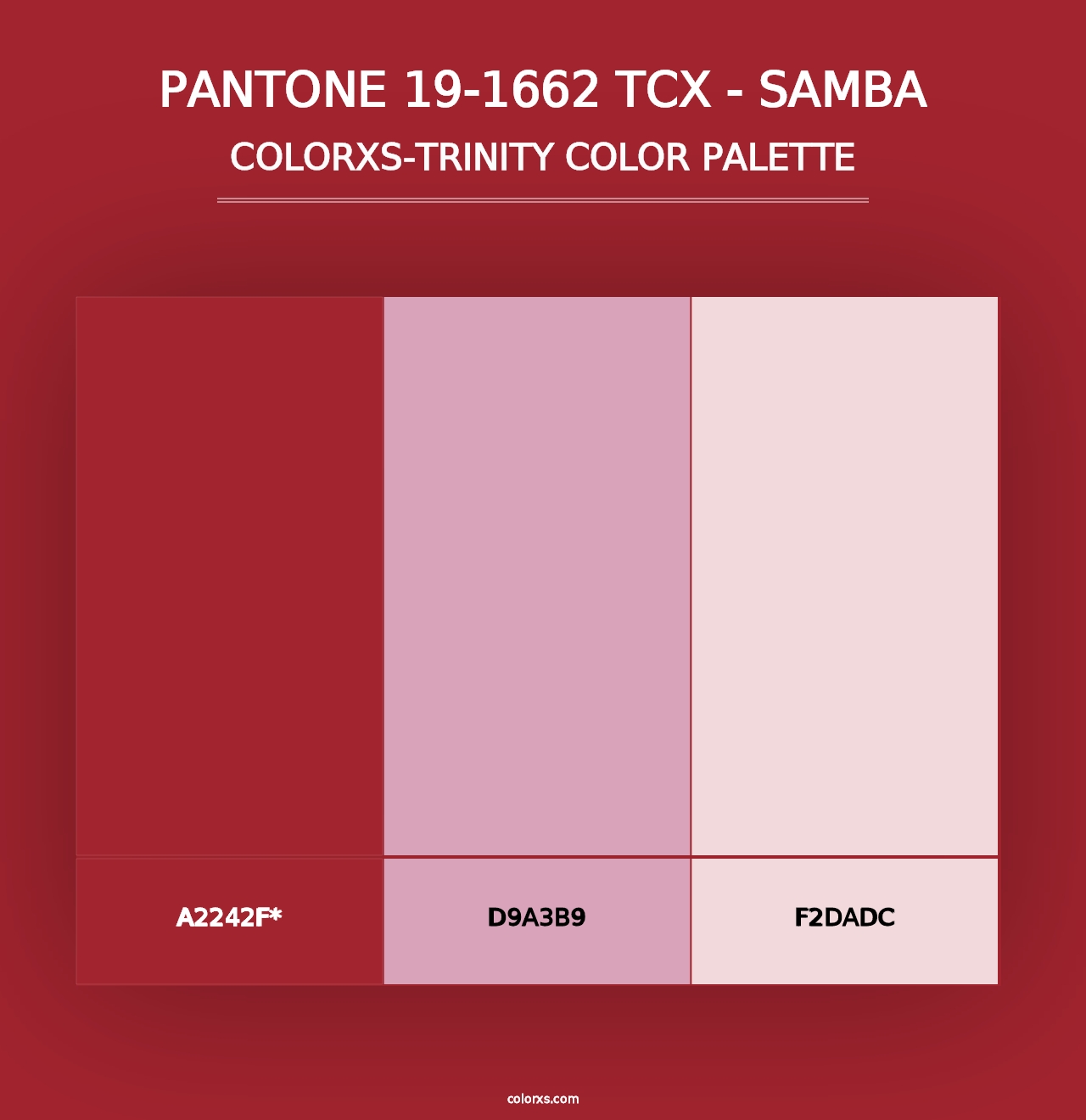 PANTONE 19-1662 TCX - Samba - Colorxs Trinity Palette