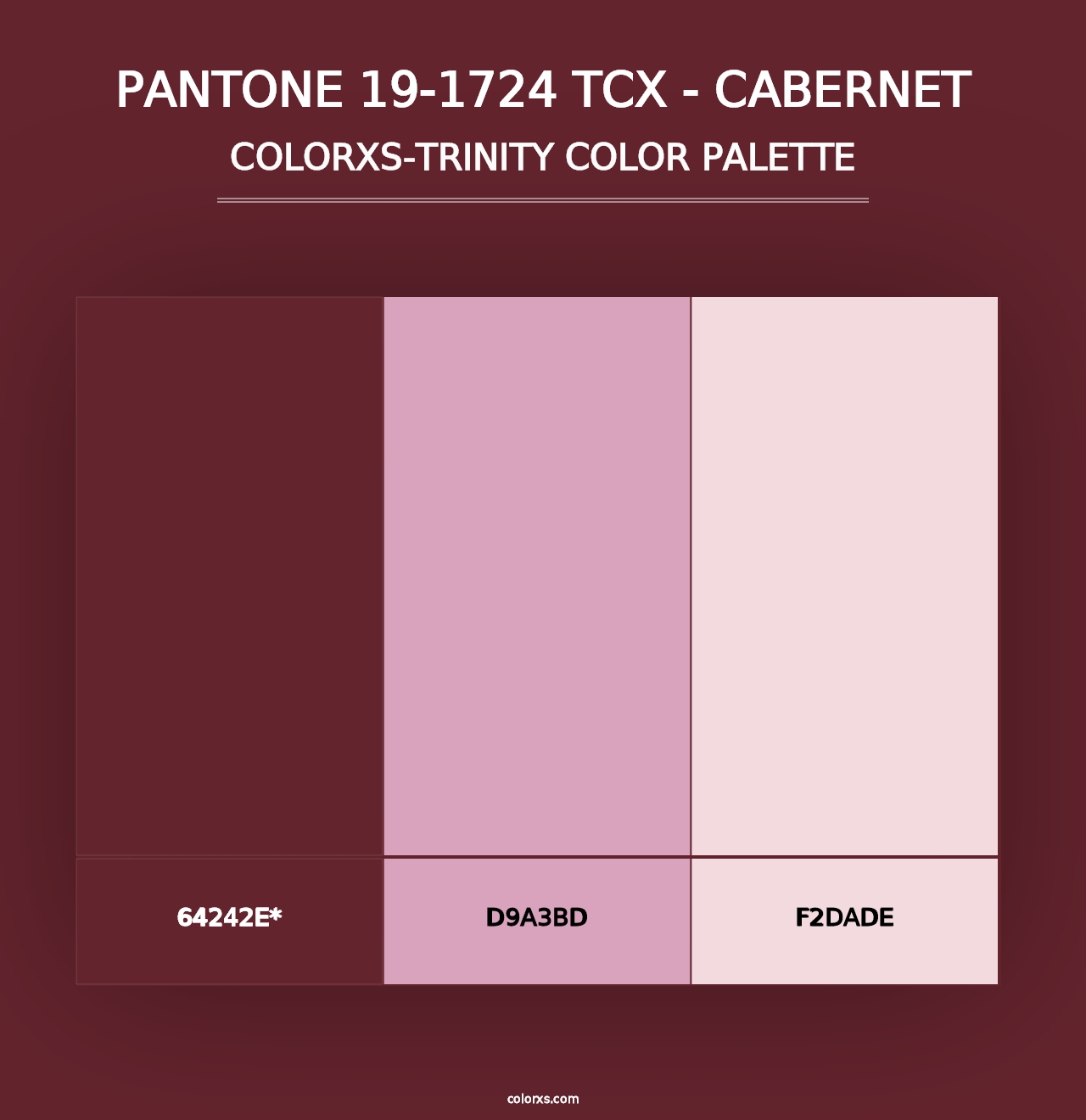 PANTONE 19-1724 TCX - Cabernet - Colorxs Trinity Palette