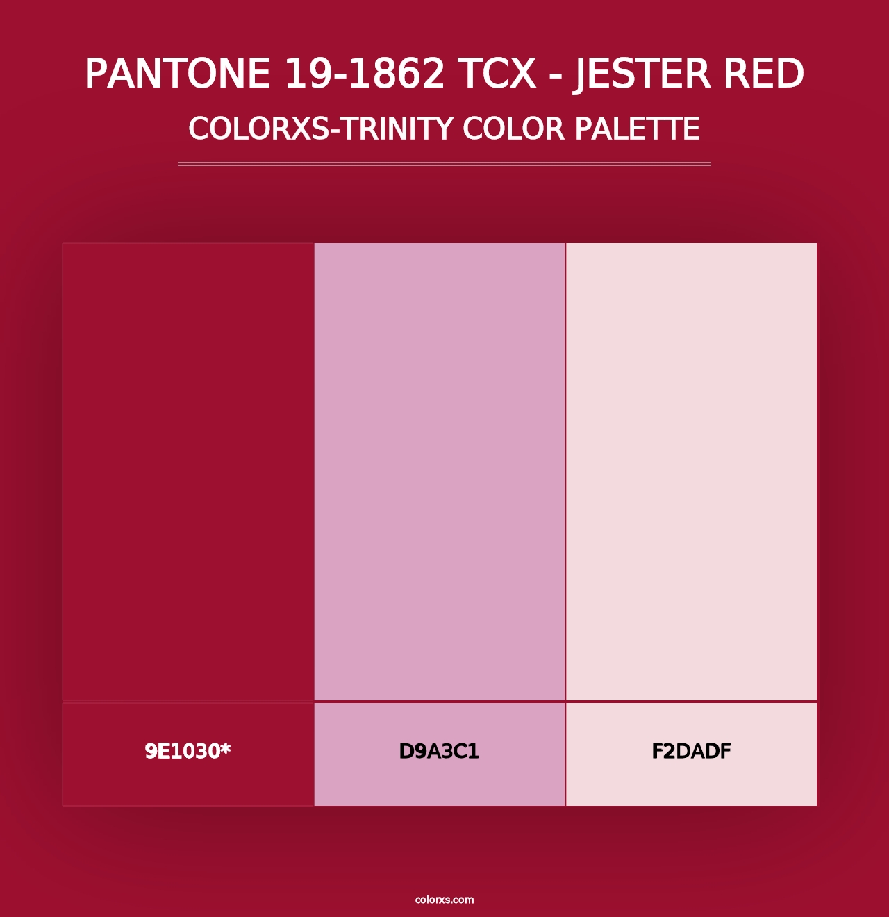 PANTONE 19-1862 TCX - Jester Red - Colorxs Trinity Palette