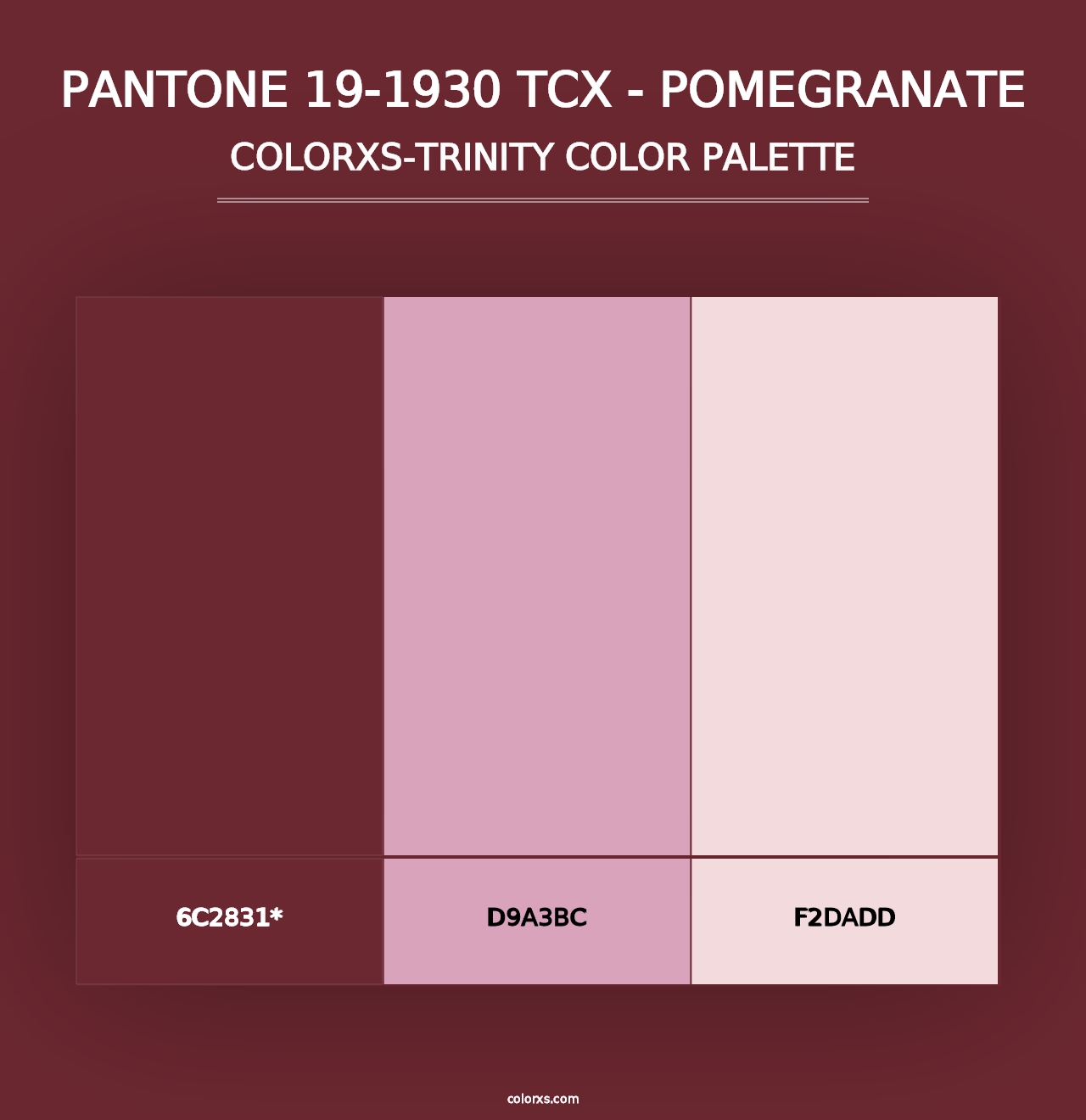 PANTONE 19-1930 TCX - Pomegranate - Colorxs Trinity Palette