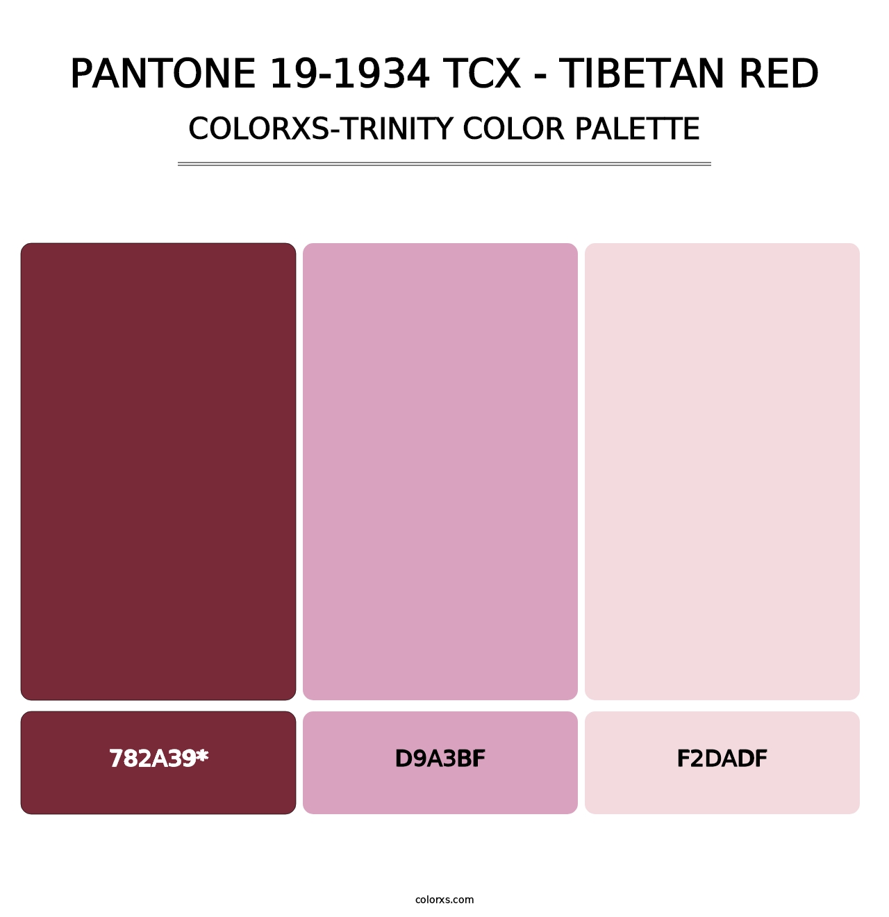 PANTONE 19-1934 TCX - Tibetan Red - Colorxs Trinity Palette