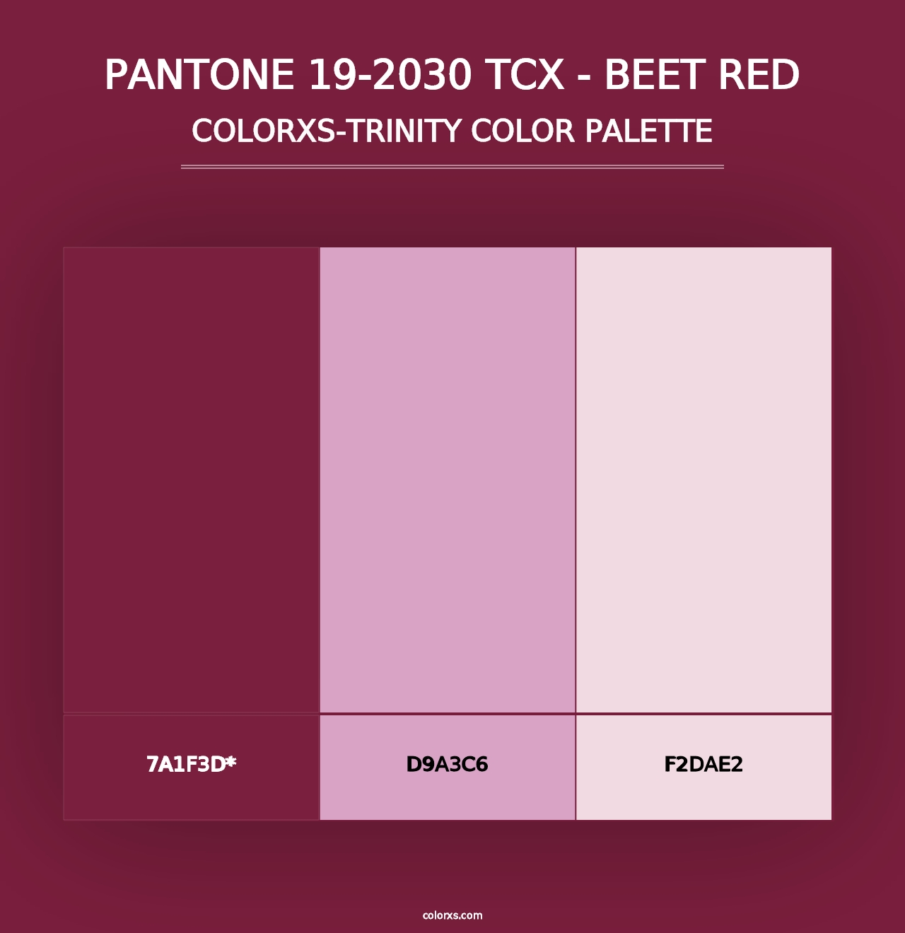 PANTONE 19-2030 TCX - Beet Red - Colorxs Trinity Palette