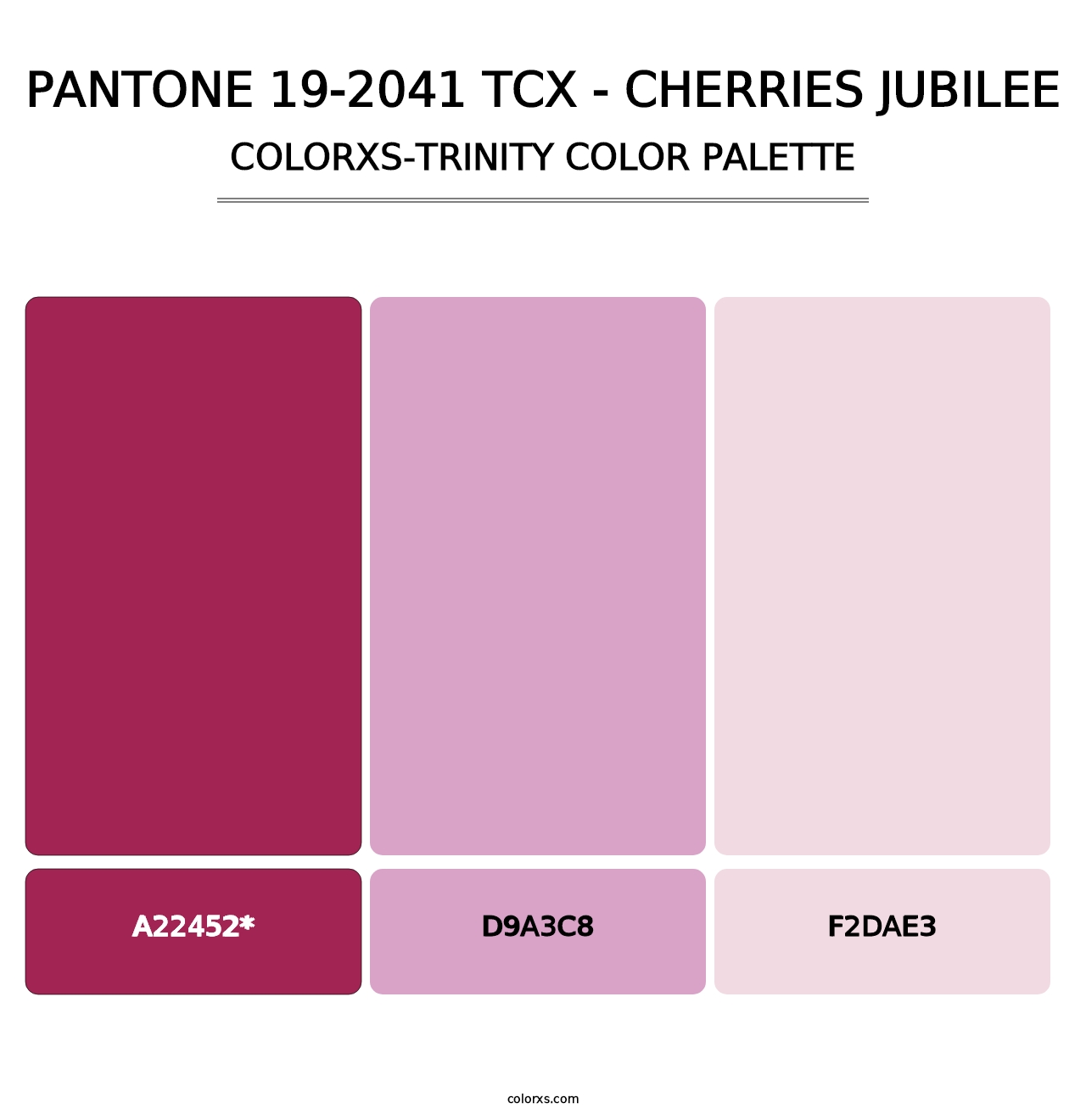 PANTONE 19-2041 TCX - Cherries Jubilee - Colorxs Trinity Palette