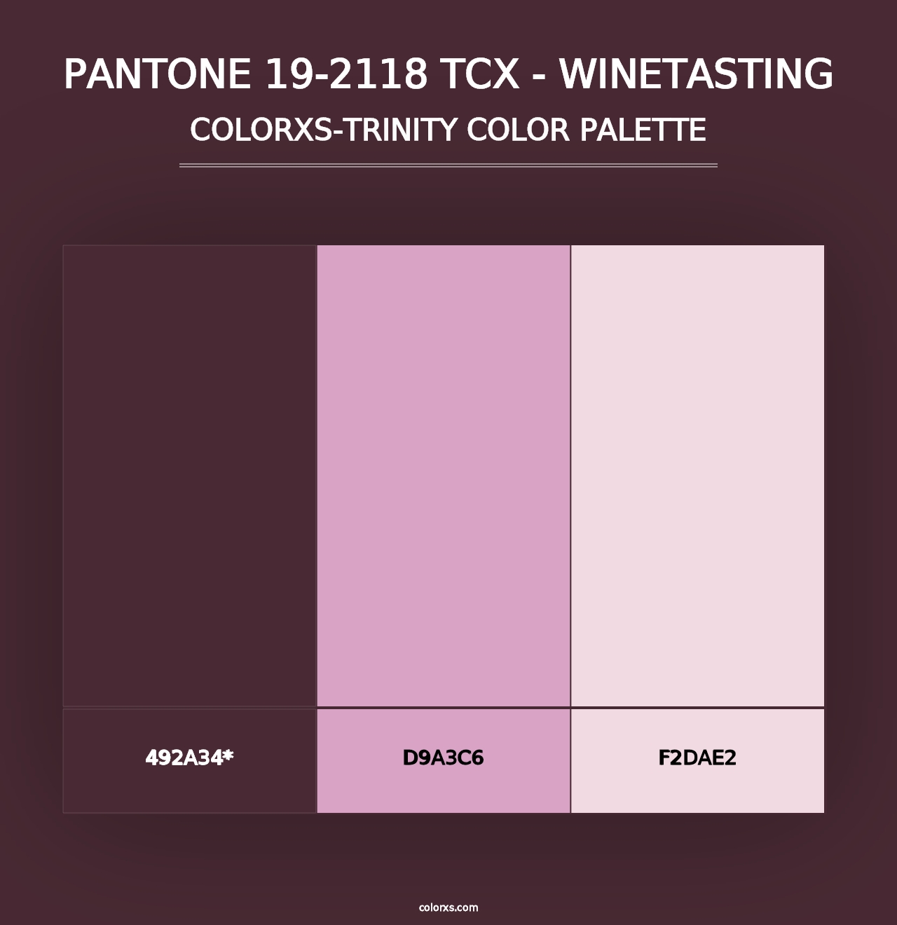 PANTONE 19-2118 TCX - Winetasting - Colorxs Trinity Palette