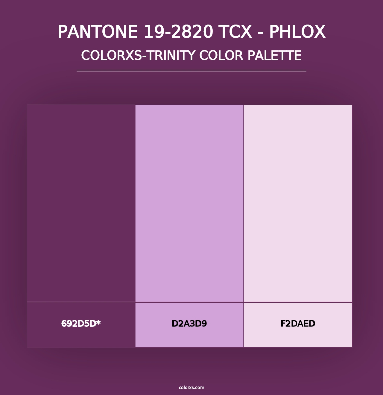 PANTONE 19-2820 TCX - Phlox - Colorxs Trinity Palette