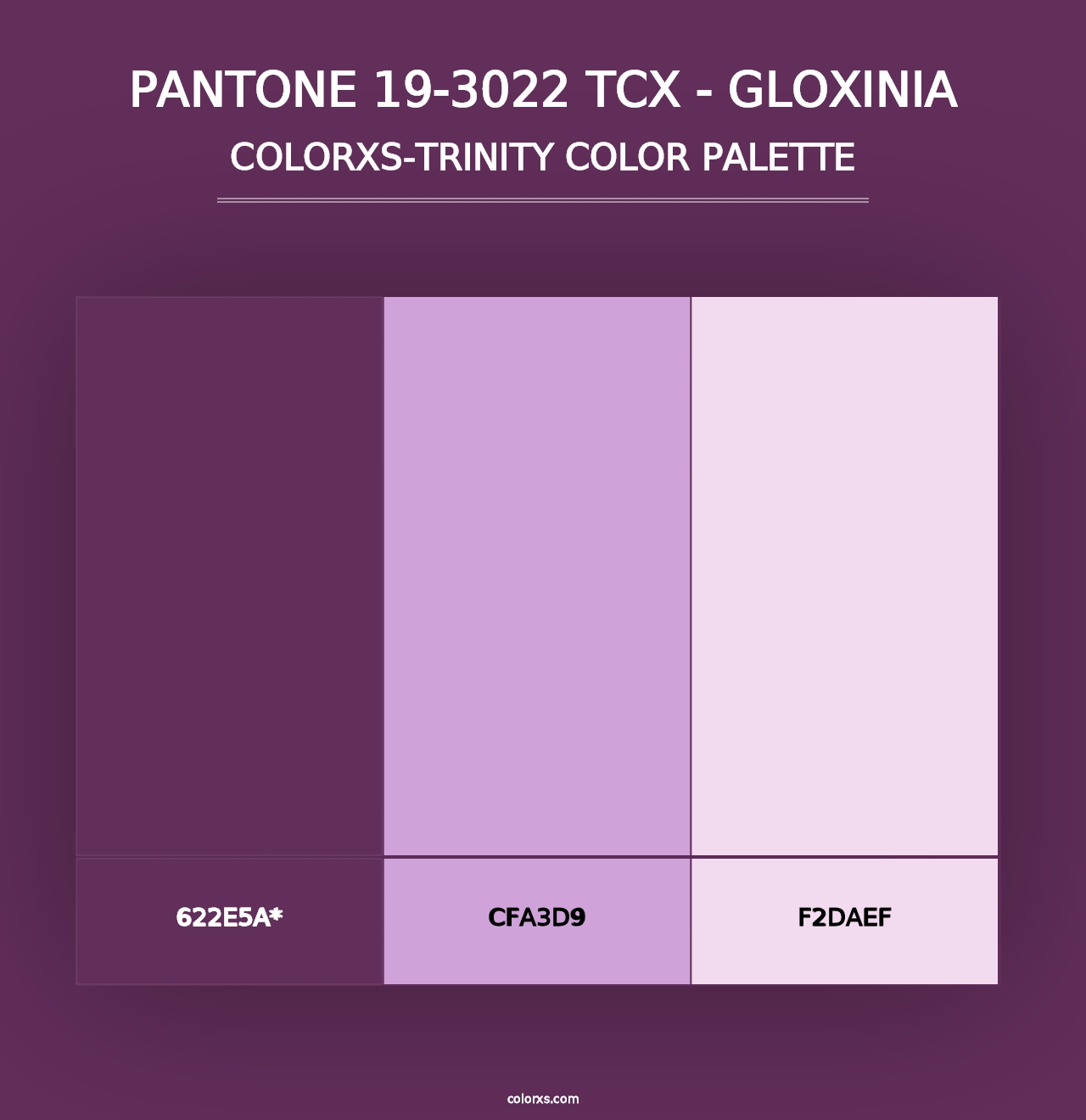 PANTONE 19-3022 TCX - Gloxinia - Colorxs Trinity Palette