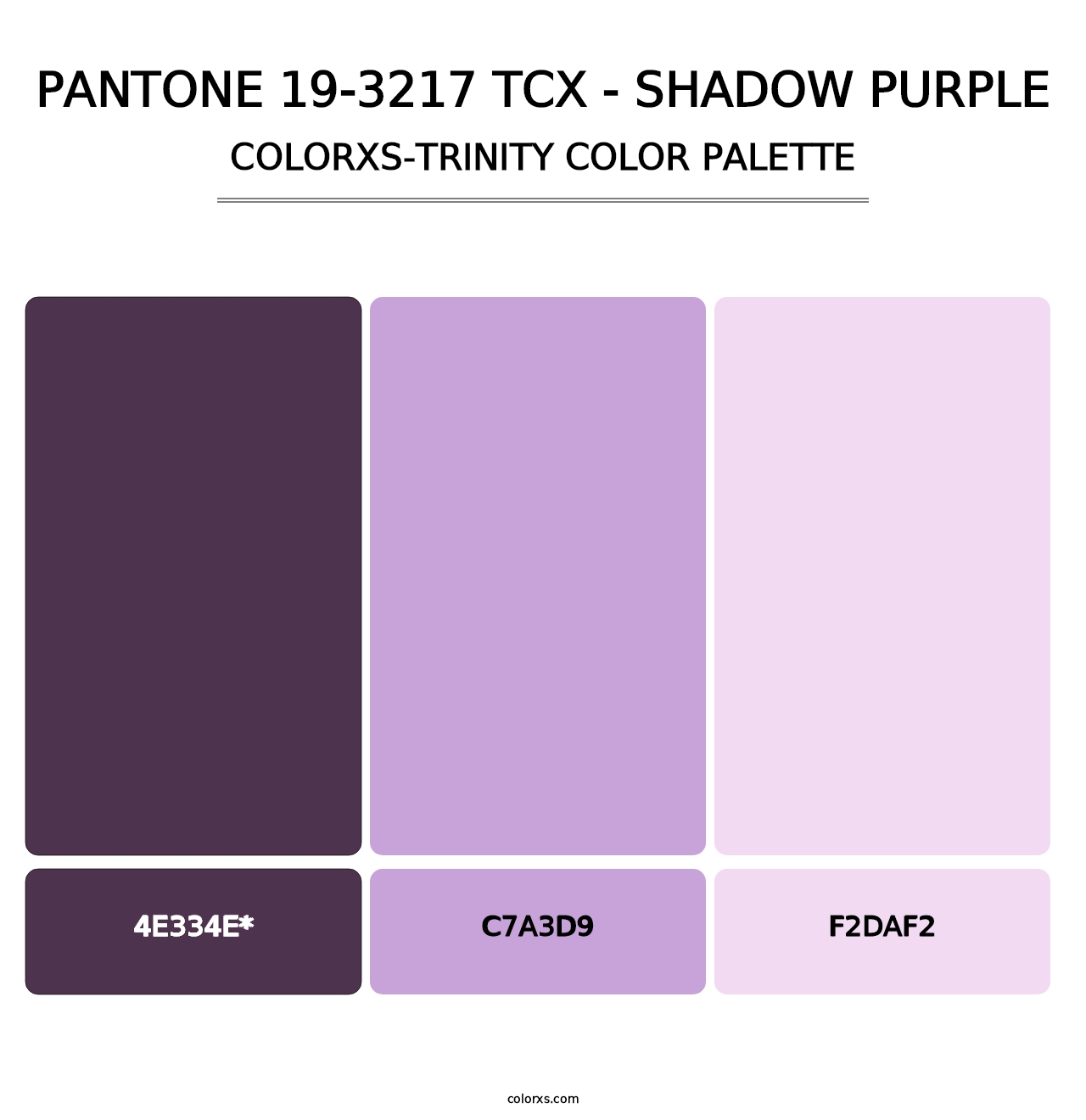 PANTONE 19-3217 TCX - Shadow Purple - Colorxs Trinity Palette