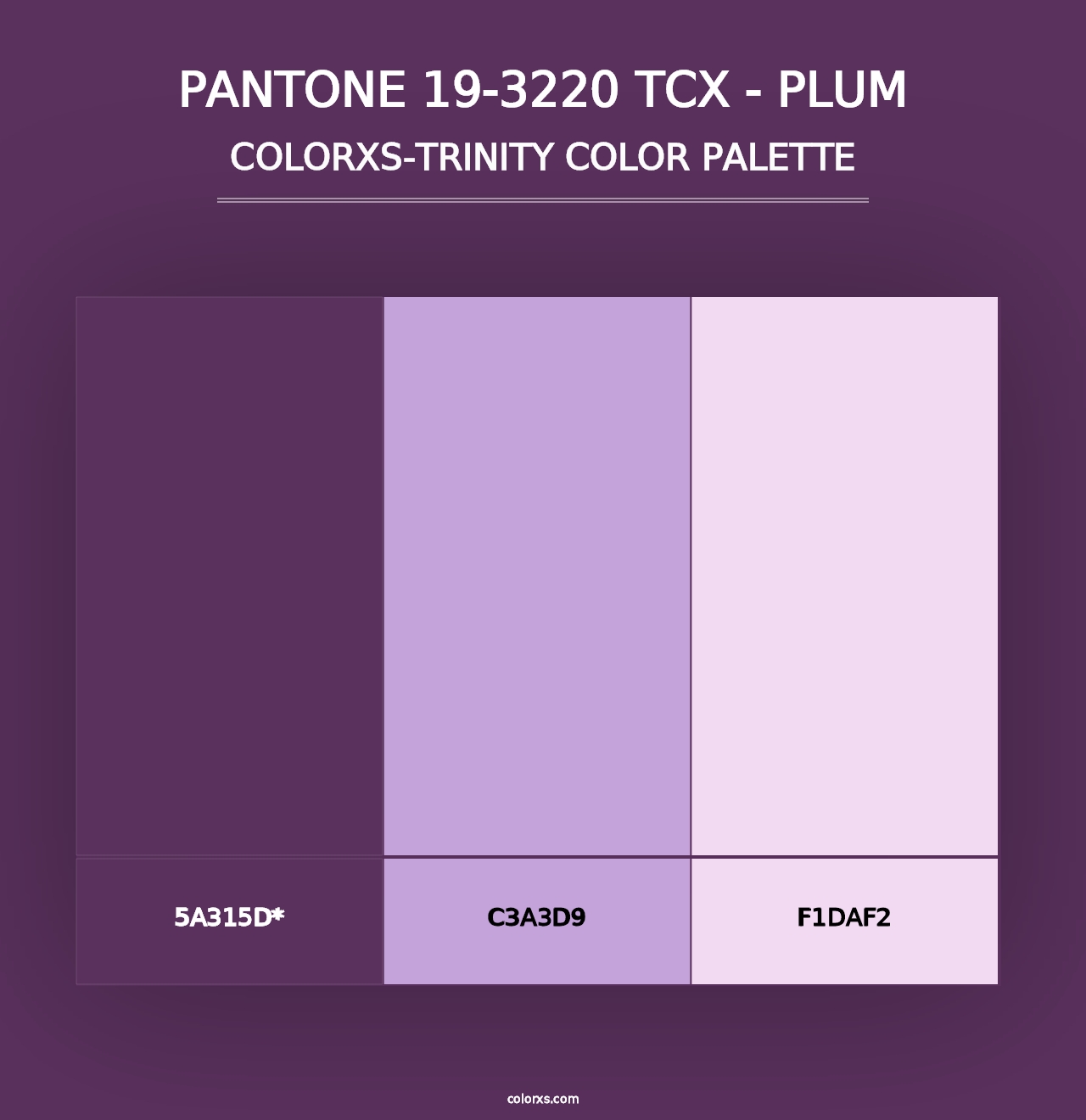 PANTONE 19-3220 TCX - Plum - Colorxs Trinity Palette