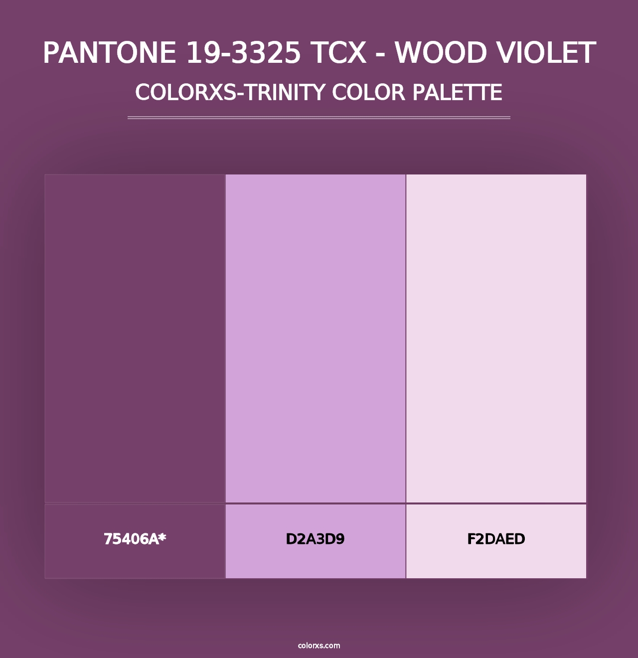 PANTONE 19-3325 TCX - Wood Violet - Colorxs Trinity Palette