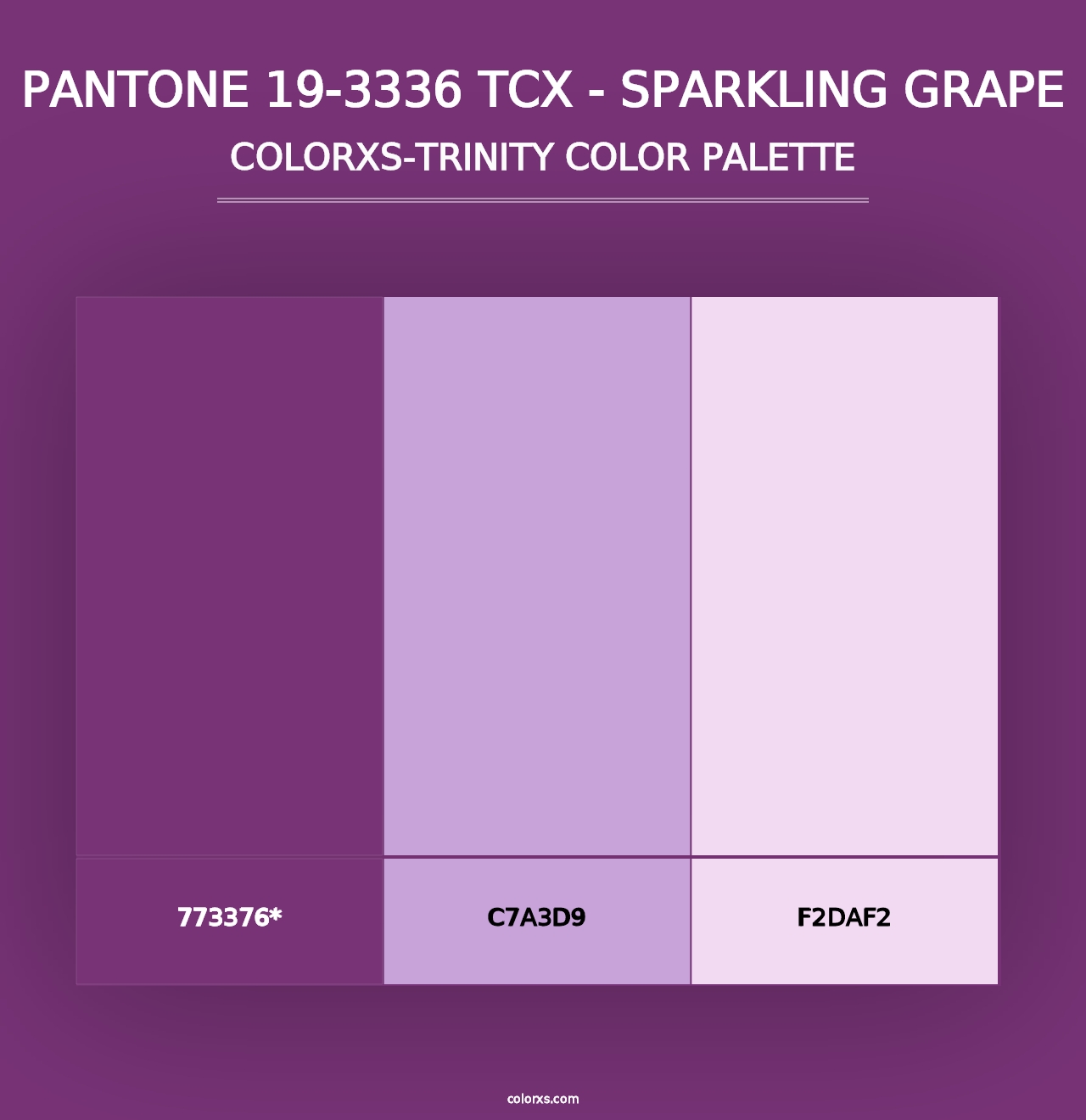 PANTONE 19-3336 TCX - Sparkling Grape - Colorxs Trinity Palette